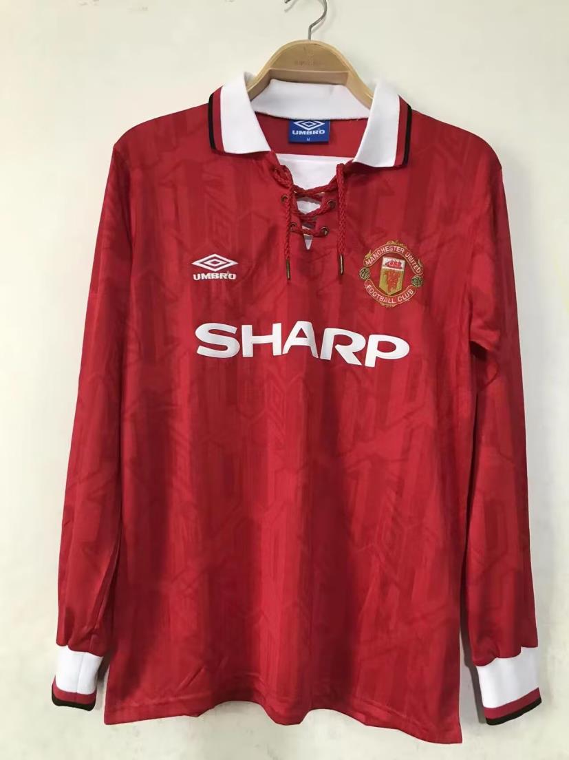AAA Quality Manchester Utd 92/94 Home Long Soccer Jersey